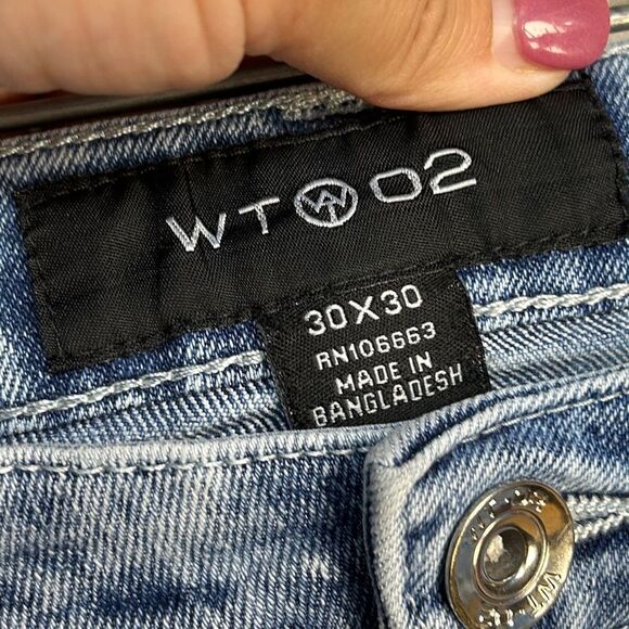 5 for $25🔥Wt02 Distressed Acid Washed Jeans size 30X30 - Picture 3 of 5